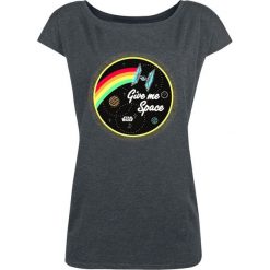 Star Wars Give Me Space Koszulka damska odcienie ciemnoszarego. Szare koszulki damskie marki Star Wars, xl, z nadrukiem, retro, bez kołnierzyka, z krótkim rękawem. Za 79,90 zł.