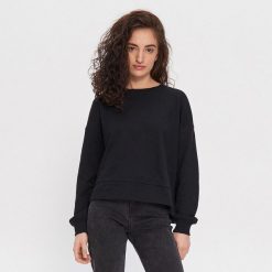 Bluza basic - Czarny. Czarne bluzy damskie House, s, bez wzorów, bez rękawów, bez kaptura. Za 59,99 zł.