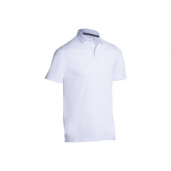 Koszulka polo do golfa 500 męska. Brązowe koszulki polo marki SOLOGNAC, l, z materiału. Za 39,99 zł.