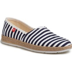 Espadryle BIG STAR - FF276027 Granatowy. Niebieskie espadryle damskie BIG STAR, na co dzień, bez wzorów, z tworzywa sztucznego, retro, bez obcasa, na płaskiej podeszwie, bez zapięcia. Za 119,00 zł.