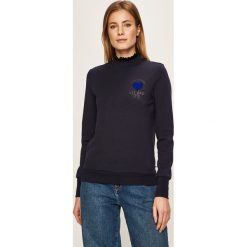Scotch & Soda - Bluza. Niebieskie bluzy damskie Scotch & Soda, s, z aplikacjami, z elastanu, bez rękawów, bez kaptura. W wyprzedaży za 269,90 zł.