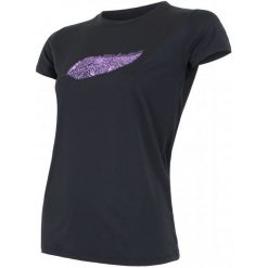 Topy sportowe damskie: Sensor Koszulka Termoaktywna Z Krótkim Rękawem Coolmax Fresh Pt Feathers W Black L