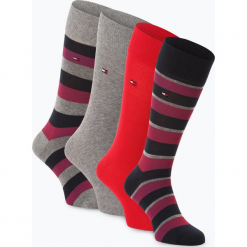 Tommy Hilfiger - Skarpety męskie pakowane po 4 szt., czerwony. Czerwone skarpetki męskie TOMMY HILFIGER. Za 109,95 zł.