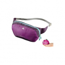Torba nerka TRAVEL ultra compact. Różowe plecaki męskie QUECHUA, bez wzorów, z poliesteru. Za 19,99 zł.
