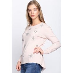 Jasnoróżowy Sweter Sweet Escape. Szare swetry klasyczne damskie marki Born2be, xl, z okrągłym kołnierzem. Za 39,99 zł.