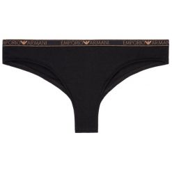 Figi brazylijskie Emporio Armani Underwear 163179 9A263 00020. Czarne figi damskie Emporio Armani Underwear, m, bez wzorów, z elastanu. W wyprzedaży za 99,00 zł.
