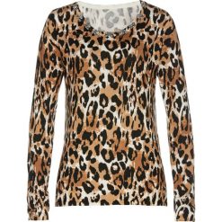 Sweter z połyskującymi kamieniami bonprix kamienisto-kawa lodowa-czarny. Szare bez kategorii bonprix. Za 99,99 zł.
