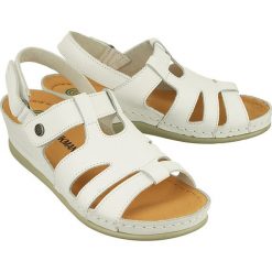 DR BRINKMANN 710678-3 weiss, sandały profilaktyczne damskie. Sandały damskie Dr. Brinkmann, bez wzorów, bez obcasa, na rzepy. Za 229,90 zł.