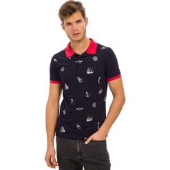 Koszulka polo w kolorze granatowo-czerwonym. Czerwone koszulki męskie GALVANNI, m, bez wzorów, polo, bez rękawów. W wyprzedaży za 99,95 zł.