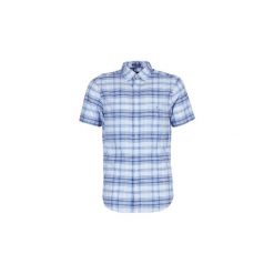Koszule z krótkim rękawem Gant BLUE PACK MADRAS REG. Niebieskie koszule męskie GANT, s, bez wzorów, bez kołnierzyka, z krótkim rękawem. Za 335,30 zł.