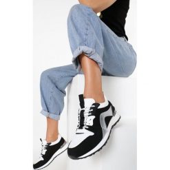 Czarno-Białe Sneakersy Nereiroe. Czarne buty sportowe damskie Born2be, bez wzorów, sportowe. Za 89,99 zł.