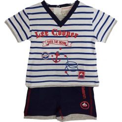 T-shirty chłopięce z nadrukiem: 2-częściowy zestaw w kolorze niebiesko-białym