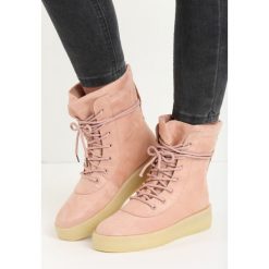 Buty zimowe damskie: Różowe Botki Cold Snap