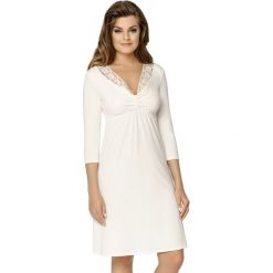 Koszula nocna Georginia Pearl. Szare koszule nocne damskie marki Babella, w koronkowe wzory, z dzianiny. Za 118,99 zł.