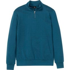 Bluza ze stójką bonprix niebieskozielony. Niebieskie bluzy męskie bonprix, s, bez wzorów, ze stójką, bez rękawów, bez kaptura. Za 69,99 zł.