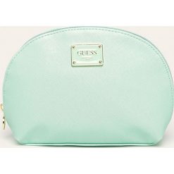 Guess Jeans - Kosmetyczka. Zielone kosmetyczki damskie Guess Jeans, z aplikacjami, z jeansu. Za 139,90 zł.
