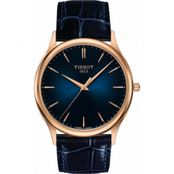 PROMOCJA ZEGAREK TISSOT T-Gold T926.410.76.041.00. Niebieskie zegarki męskie TISSOT, złote. W wyprzedaży za 7568,00 zł.