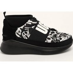 UGG - Buty W Neutra Sneaker Graffiti Pop. Czarne buty sportowe damskie Ugg, bez wzorów, ze skóry, sportowe. Za 499,90 zł.
