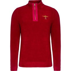 Sweter AERONAUTICA MILITARE Czerwony. Czerwone swetry rozpinane męskie marki Aeronautica Militare, klasyczne, z klasycznym kołnierzykiem. Za 496,00 zł.
