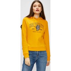 Only - Bluza Eva. Pomarańczowe bluzy rozpinane damskie ONLY, l, z nadrukiem, z bawełny, z kapturem. W wyprzedaży za 99,90 zł.