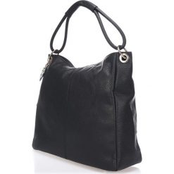 Torebki klasyczne damskie: Skórzana torebka w kolorze czarnym – 35 x 28 x 18 cm