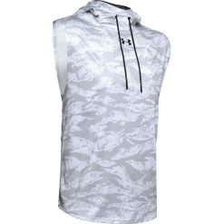 Under Armour Baseline Bluza Biały. Białe bluzy męskie Under Armour, m, bez wzorów, z poliesteru, bez kołnierzyka, bez rękawów, bez kaptura. Za 188,95 zł.