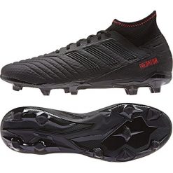 Buty piłkarskie adidas Predator 19.3 Fg M D97942. Czarne buty sportowe męskie Adidas, z materiału, na sznurówki, do piłki nożnej. W wyprzedaży za 389,00 zł.