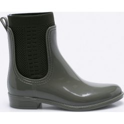 Tommy Hilfiger - Kalosze. Żółte kalosze damskie TOMMY HILFIGER, bez wzorów, z gumy. W wyprzedaży za 159,90 zł.