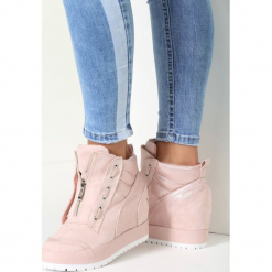 Różowe Sneakersy It's Me. Czerwone sneakersy damskie vices, z materiału. Za 109,99 zł.