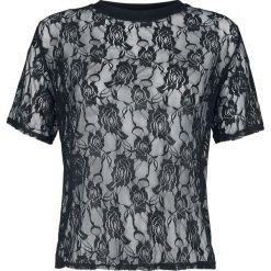 Bluzki damskie: Forplay Spitzen Shirt Koszulka damska czarny