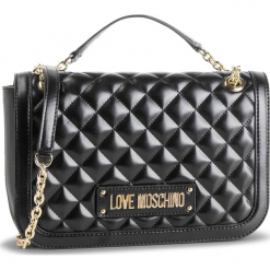 Torebka LOVE MOSCHINO - JC4003PP17LA0000 Nero. Czarne torebki klasyczne damskie marki Love Moschino, ze skóry ekologicznej. Za 919,00 zł.
