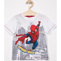 Blukids - T-shirt dziecięcy Spiderman 98-128 cm. Szare t-shirty chłopięce Blukids, z nadrukiem, z bawełny, bez rękawów. W wyprzedaży za 34,90 zł.