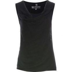 Top bonprix czarny. Czarne topy damskie bonprix, z szyfonu. Za 54,99 zł.