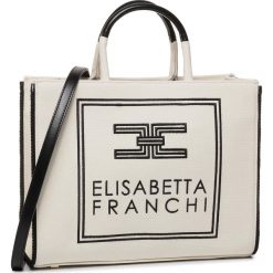 Torebka ELISABETTA FRANCHI - BS-02A-01E2-V219 Avorio/Nero 100. Brązowe torebki klasyczne damskie Elisabetta Franchi, bez wzorów, z materiału, klasyczne, bez dodatków. W wyprzedaży za 799,00 zł.