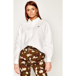 Koszula Lacoste CF4287. Białe bluzki damskie Lacoste, bez wzorów, z bawełny, bez kołnierzyka, bez rękawów. Za 429,00 zł.