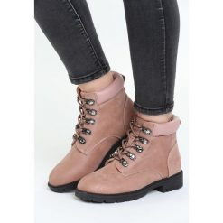 Różowe Traperki Autumn Breaker. Czerwone buty zimowe damskie Born2be, na obcasie. Za 119,99 zł.
