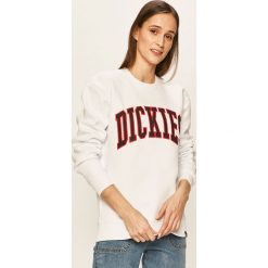 Dickies - Bluza. Białe bluzy damskie Dickies, s, z aplikacjami, z bawełny, bez rękawów, bez kaptura. Za 279,90 zł.