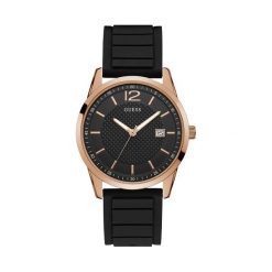 Zegarek GUESS - Perry W0991G7 BLACK/ROSE GOLD TONE. Żółte zegarki męskie Guess. W wyprzedaży za 469,00 zł.