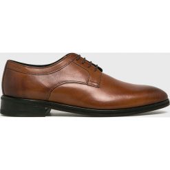Joop! - Półbuty. Pomarańczowe buty wizytowe męskie marki JOOP!, ze skóry, na sznurówki. Za 599,90 zł.