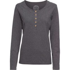 Shirt melanżowy, długi rękaw bonprix szary. Koszulki damskie bonprix. Za 44,99 zł.