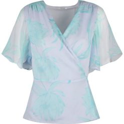 Guess Bluzka "Kimono Silk". Bluzki damskie Guess, z nadrukiem, bez kołnierzyka, bez rękawów. Za 249,00 zł.