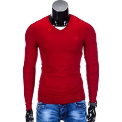 Swetry męskie: SWETER MĘSKI E74 - CZERWONY