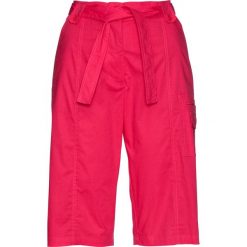 Bermudy "papertouch" bonprix różowy hibiskus. Różowe szorty damskie bonprix, w paski. Za 64,99 zł.