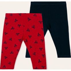 Blukids - Legginsy dziecięce 68-98 cm (2 pack). Czerwone spodnie dziewczęce Blukids, bez wzorów, z elastanu. W wyprzedaży za 49,90 zł.