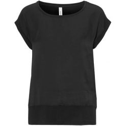 Soyaconcept Bluzka Thilde czarny female czarny S (38). Czarne bluzki damskie Soyaconcept, s, bez wzorów, z satyny, eleganckie, z okrągłym kołnierzem, bez rękawów. Za 119,00 zł.