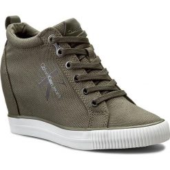 Sneakersy CALVIN KLEIN JEANS - Ritzy R3551 Military. Zielone sneakersy damskie Calvin Klein Jeans, z gumy. Za 499,90 zł.