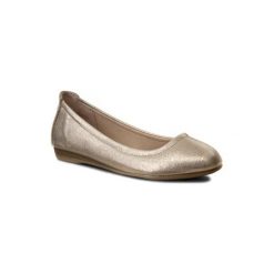 JENNY FAIRY W17SS519-1. Żółte baleriny damskie Jenny Fairy, bez wzorów, ze skóry ekologicznej, bez obcasa. Za 59,99 zł.