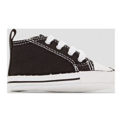 Wysokie buty sportowe FIRST STAR HI CANVAS. Czarne buty dziewczęce sportowe Converse, z kauczuku, na obcasie, na sznurówki. Za 102,86 zł.