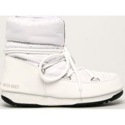 Moon Boot - Śniegowce Low Nylon Wp 2. Pomarańczowe śniegowce damskie Moon Boot, ze skóry, na sznurówki. Za 619,90 zł.