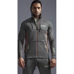 Bluza męska 4F x PROSTO. Pomarańczowe bluzy męskie xxl, z nadrukiem, z dzianiny, z kapturem, bez rękawów, z kapturem. W wyprzedaży za 169,99 zł.